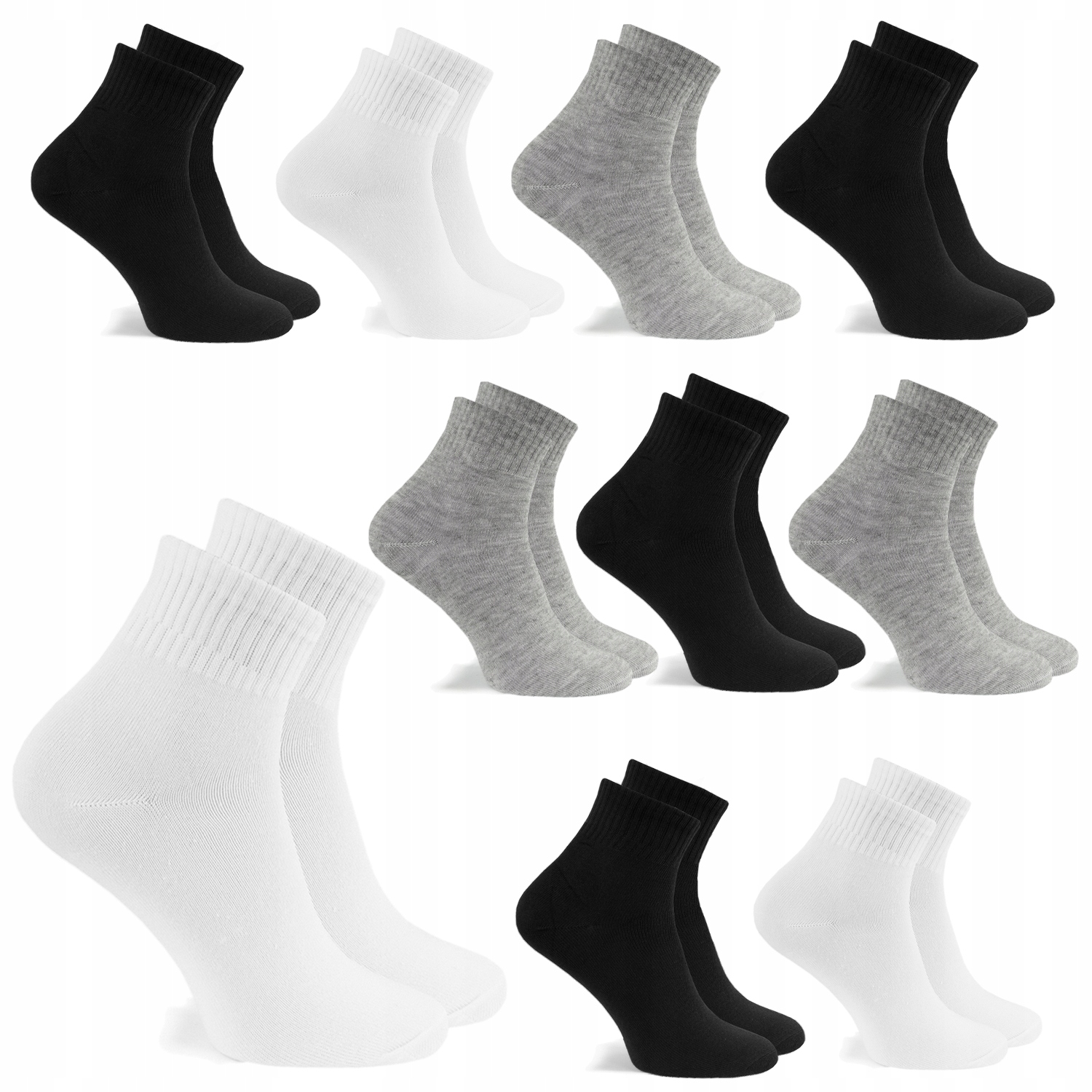 

10 x Skarpety Bawełniane Męskie Sportowe 40-44 Zb