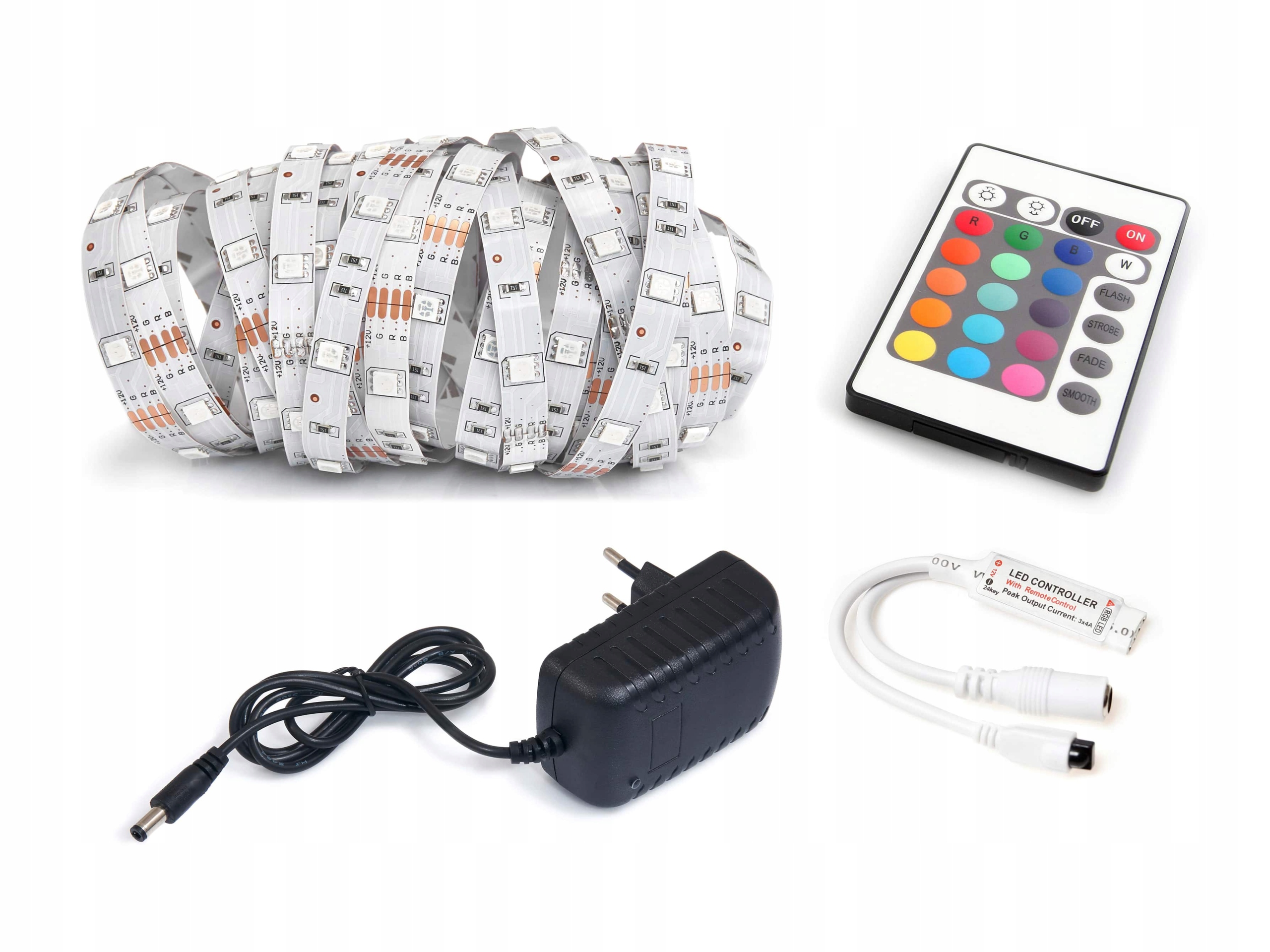 

Zestaw Taśma Led Rgb 2,5M Pilot Sterownik Zasilacz