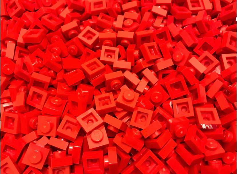 

Lego 3024 plate płytka 1x1 Red 100 szt Nowe