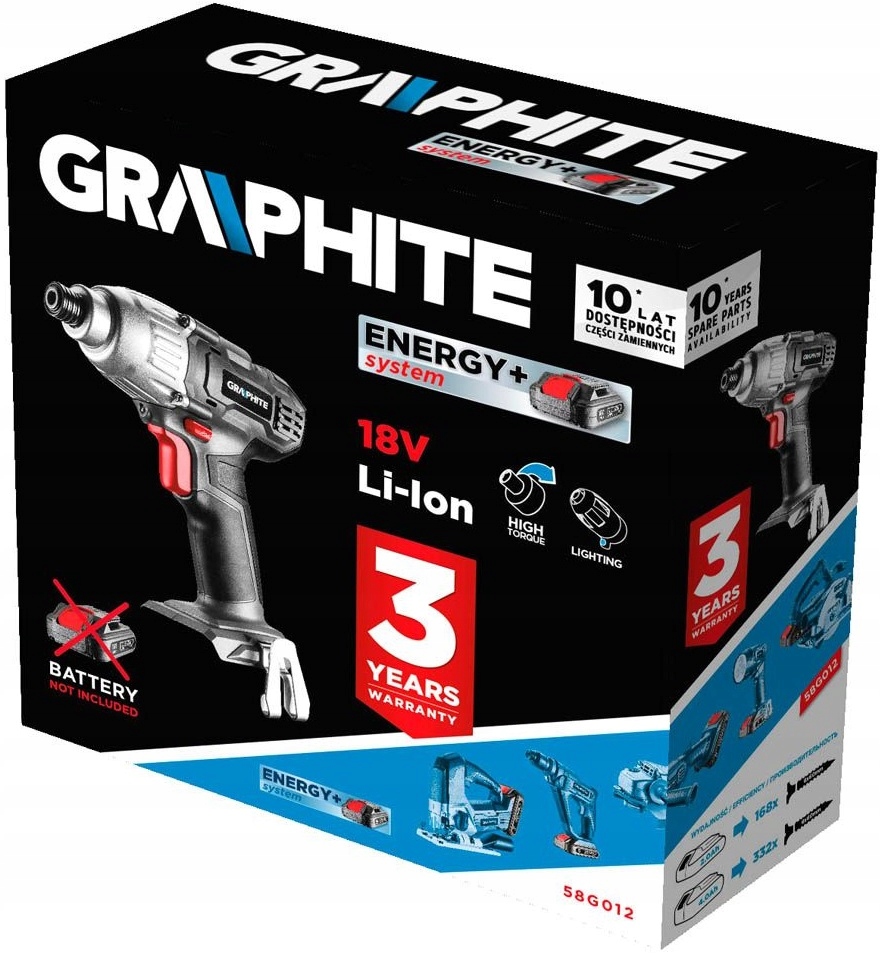 GRAPHITE KLUCZ ZAKRĘTARKA AKUMULATOROWA 18V 58G012 Marka Graphite