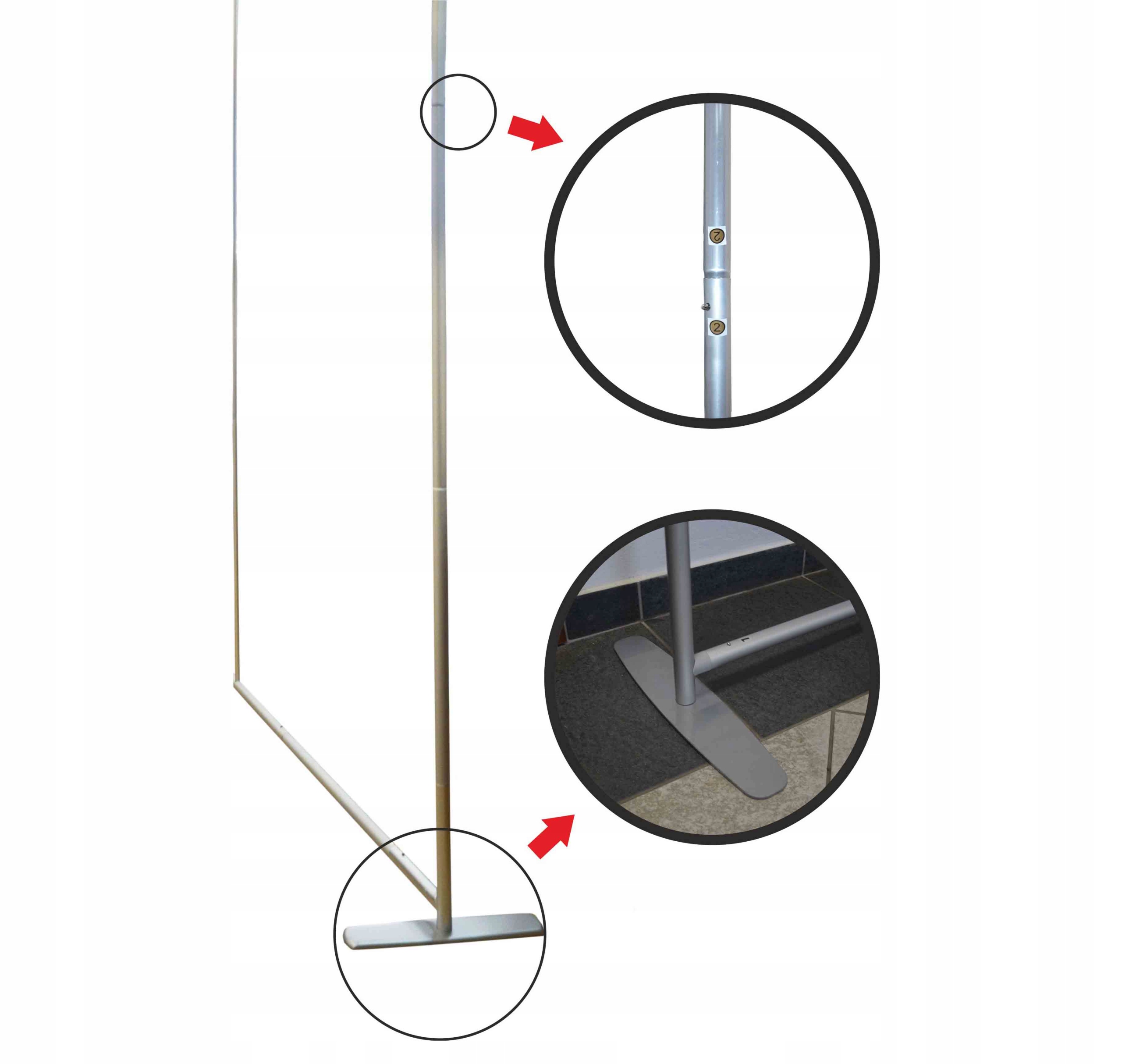 Ścianka Reklamowa Tekstylna 300x230 Nadruk Projekt jednostronna Szerokość produktu 300 cm