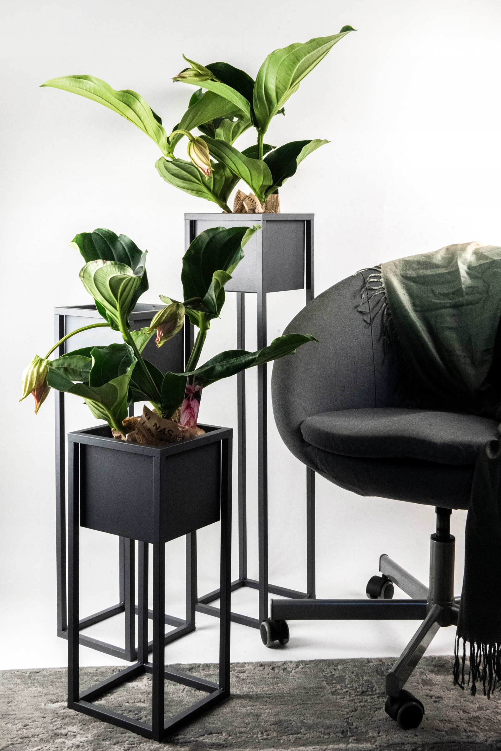 Metalowa donica kwietnik LOFT osłona 70cm Maksymalna liczba donic 1