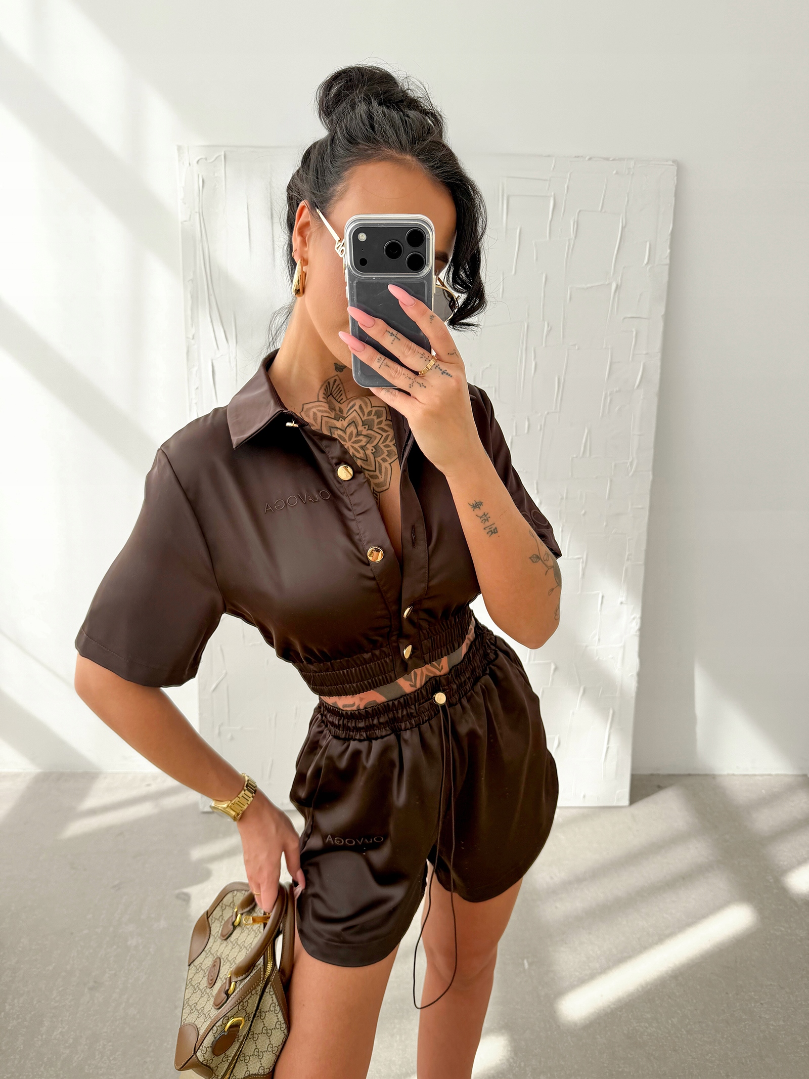 Dámský Komplet Clainy Olavoga Čokoládový Xs