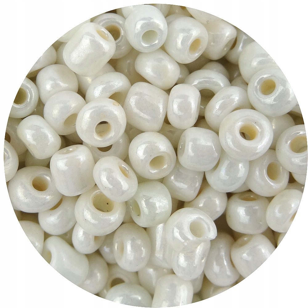 Koraliki szklane 4mm kulki drobne 18159 Ecru Pastel Półprzezroczyste 100g