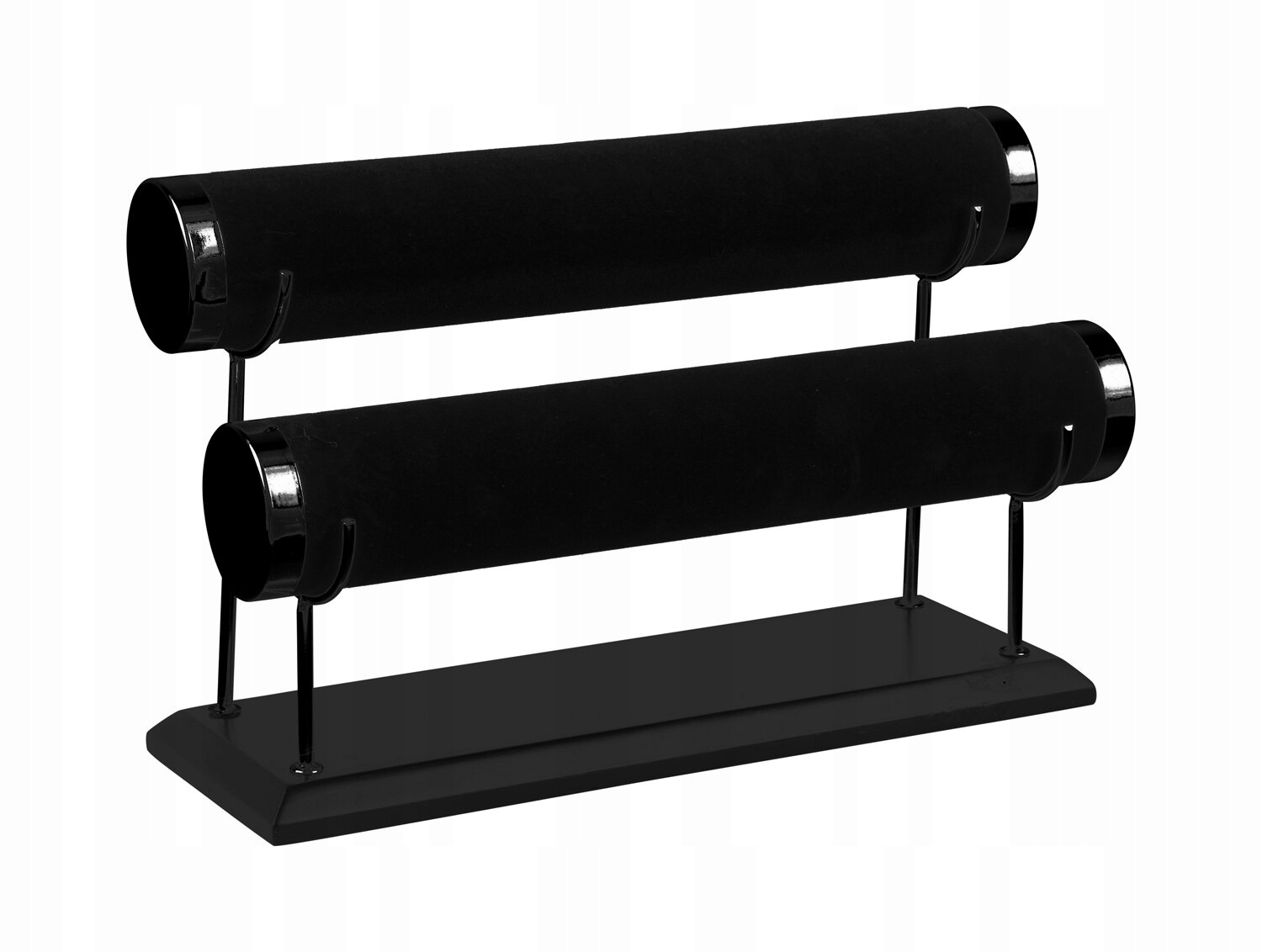 Stojan Na Šperky Na Hodinky Černý Vystavovač Sametu 24 x 18 x 12 cm