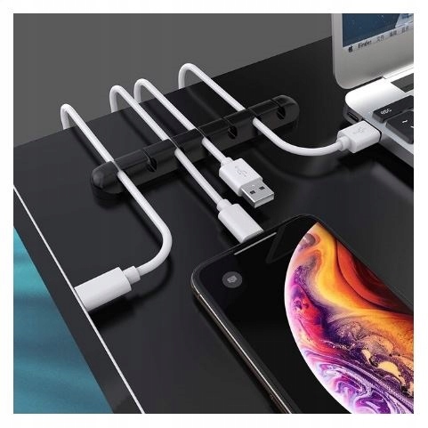 ORGANIZER DO KABLI 3 PRZEWODÓW DO BIURKA SILIKON Kod producenta www.chipy.biz #00006163