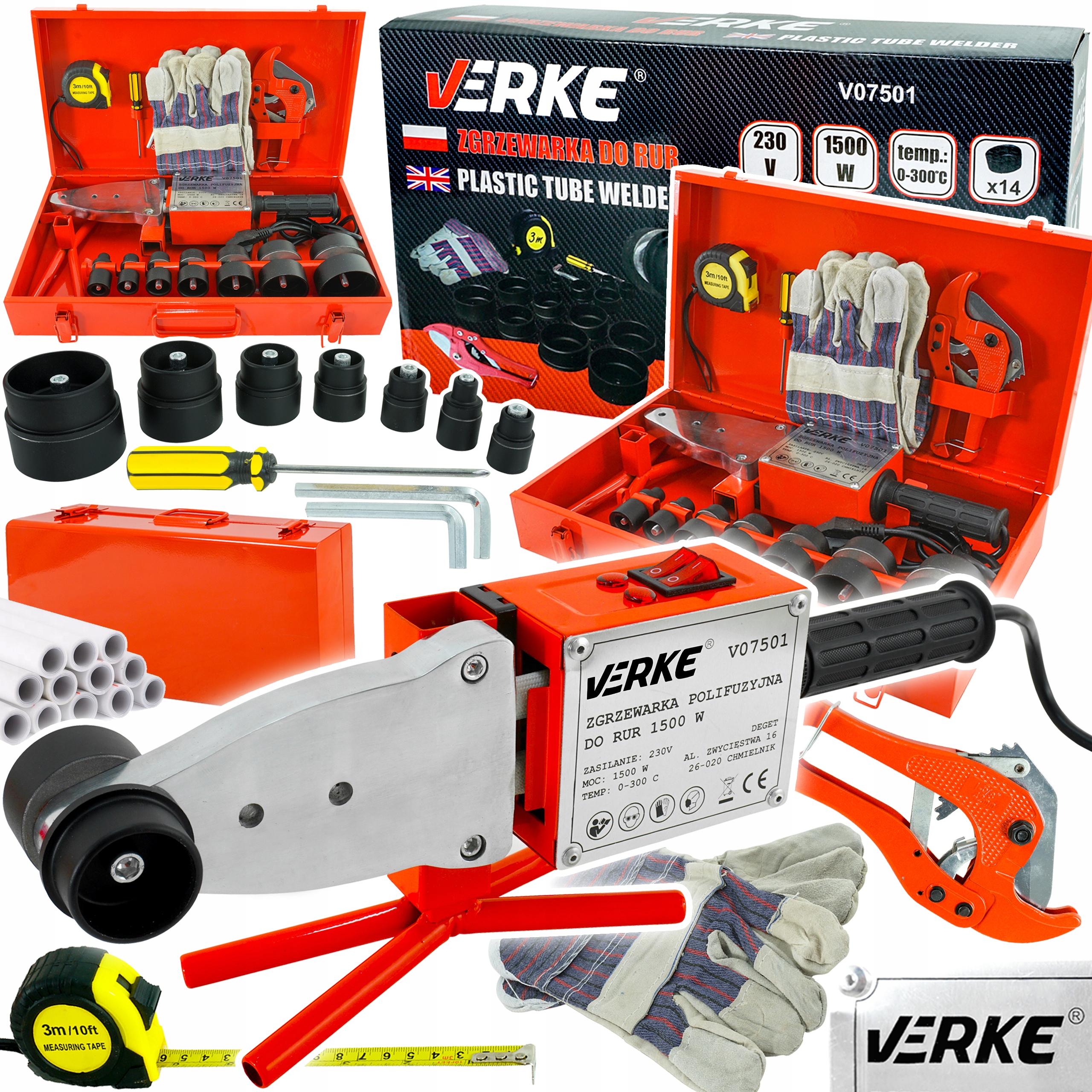 Zgrzewarka DO rur PP PCV MATRYCE ZESTAW DO zgrzewania 16-63mm polifuzyjna