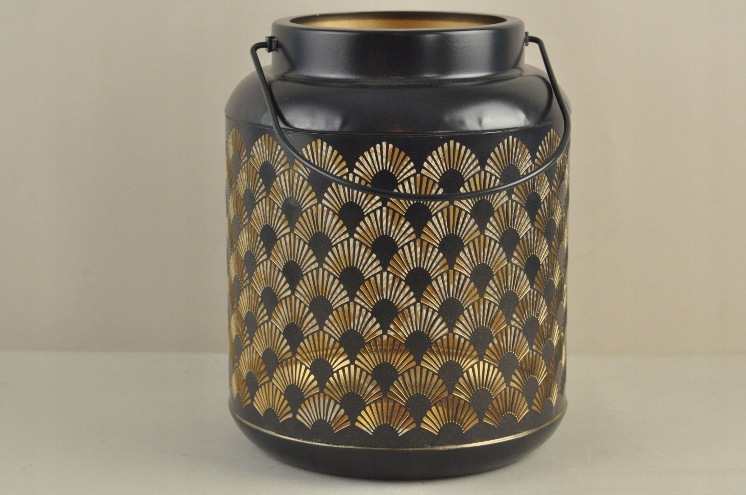 Lampion metalowy złoty brązowy latarnia Kod producenta Lampion