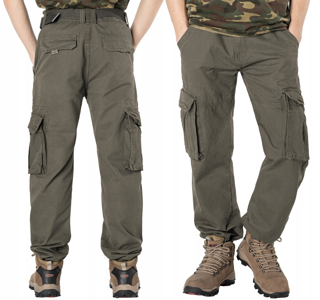 

Spodnie Bojówki Militarne Wojskowe Męskie Q23 W34