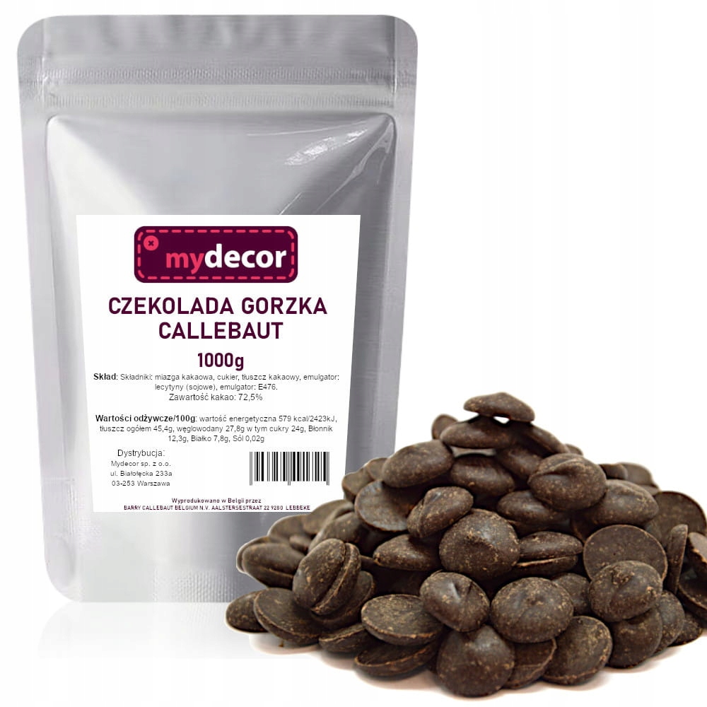 Levně Hořká čokoláda v pastilkách Callebaut 72,5% 1 kg
