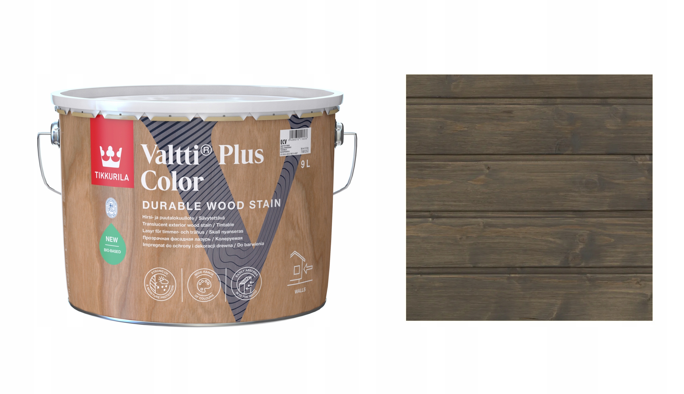 Tikkurila Valtti Plus Barva 9L 222A Hedgehog Rychleschnoucí Impregnace