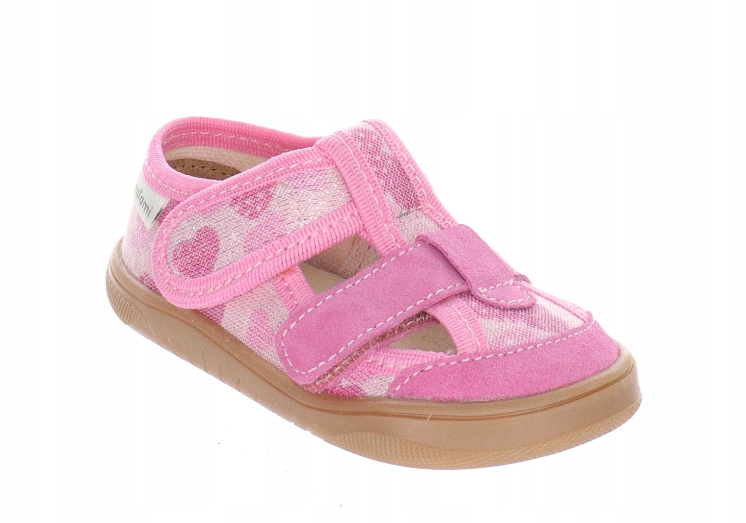 Pantofle Dziecięce Kapcie Barefoot Milami Pink Hearts R.28