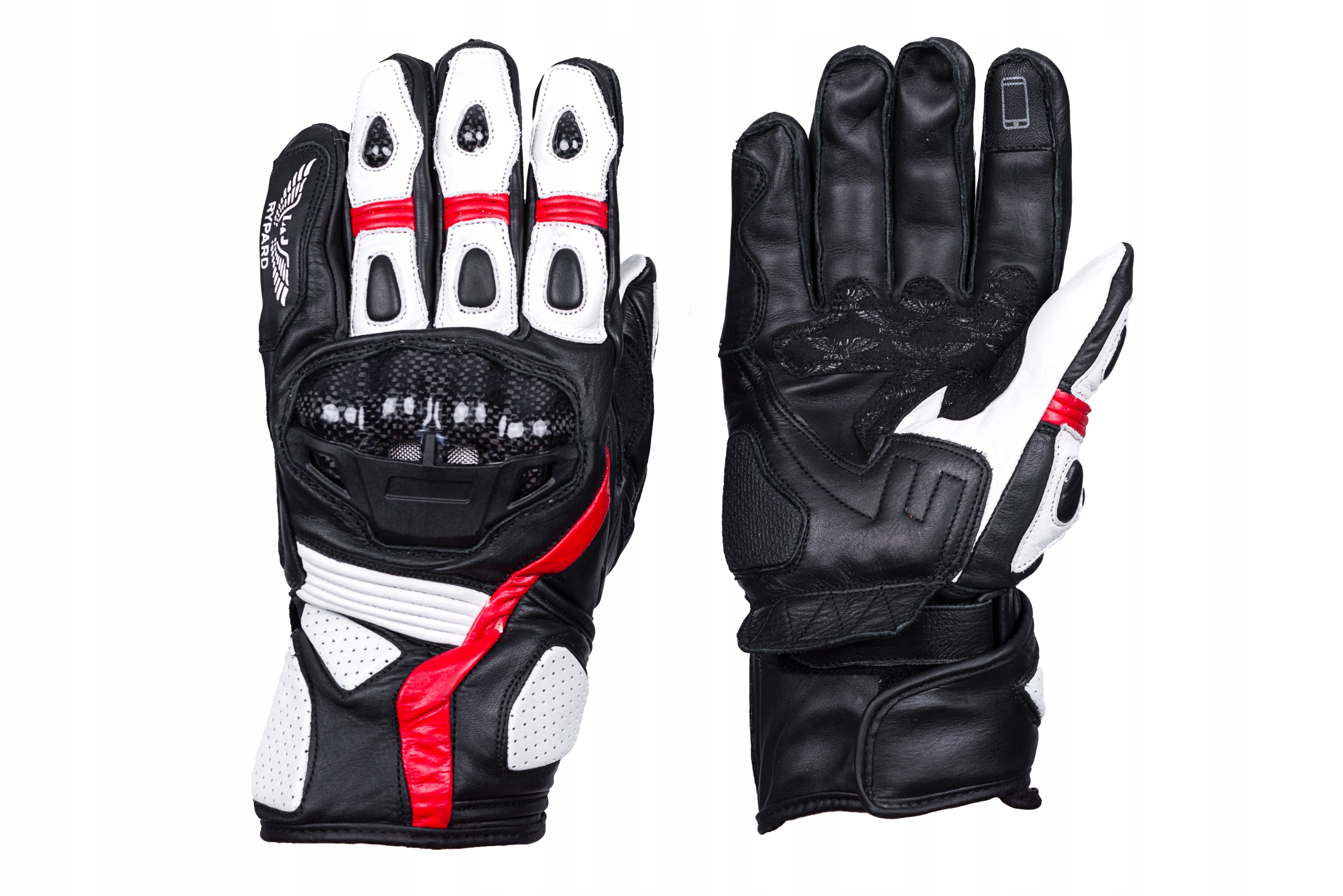 Kožené Motocyklové Rukavice Cruiser Red R064
