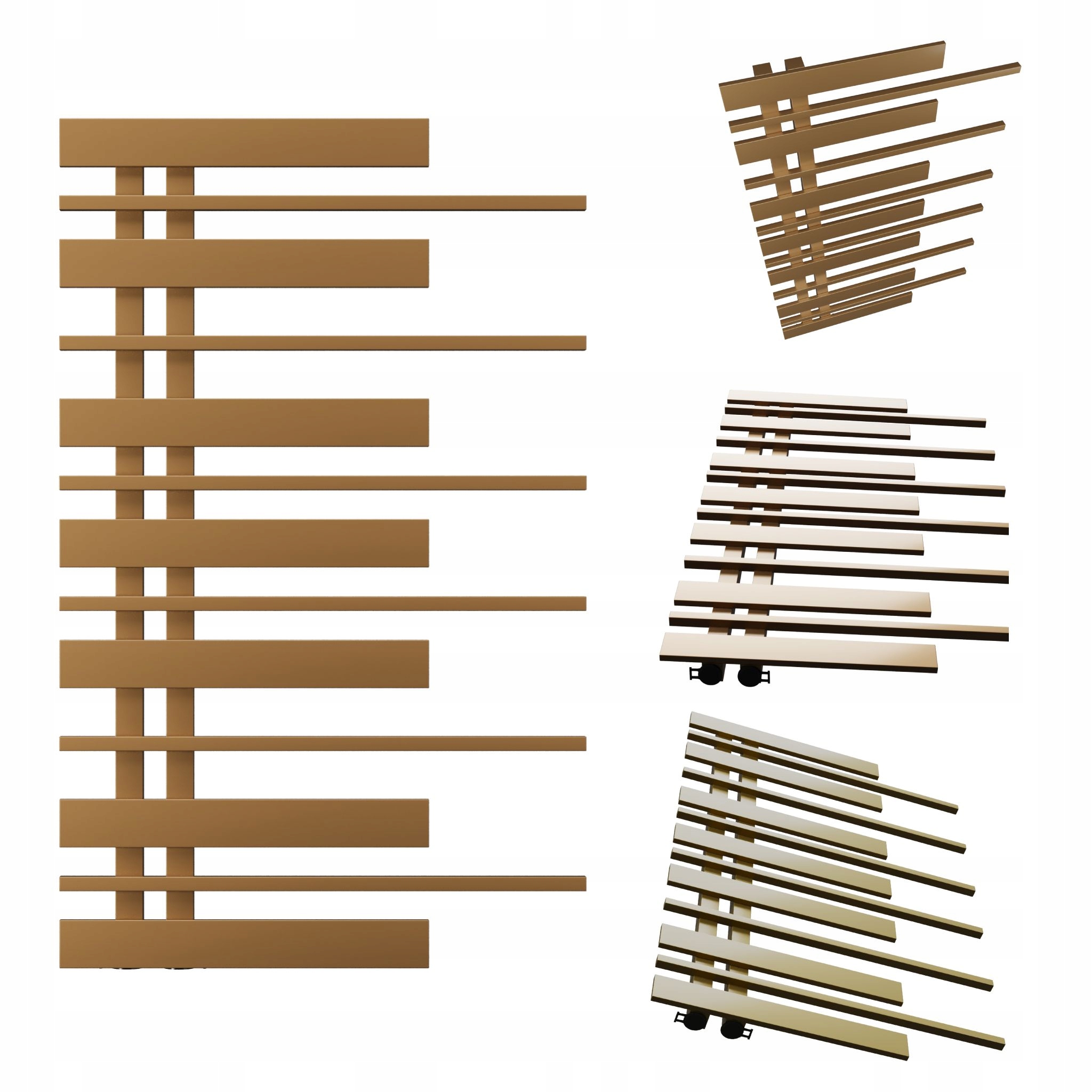 Dekorativní radiátor Piano Levý 870x570 Antik Tmavý