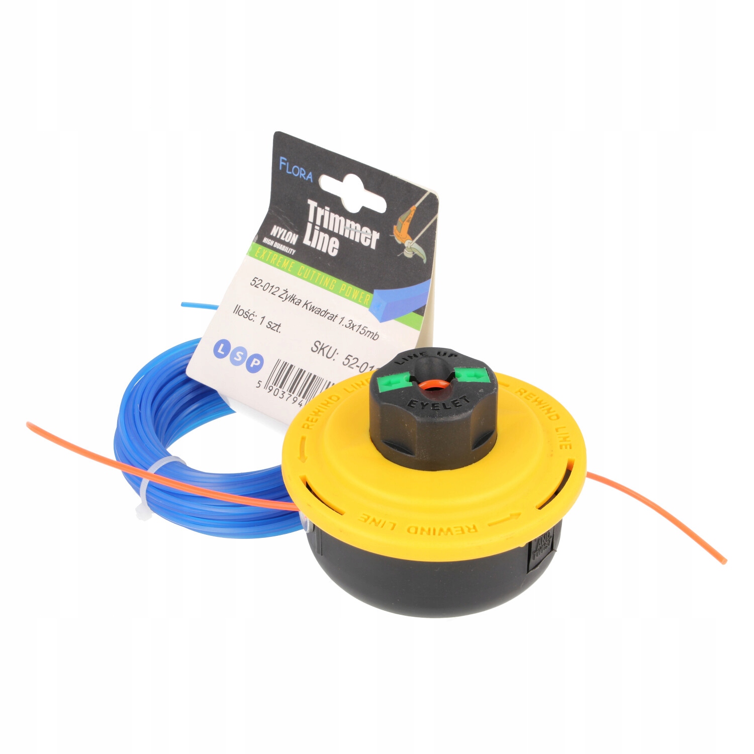 Głowica ŻYŁKOWA kosy M8 PRAWY + ŻYŁKA MOCNA 1.35