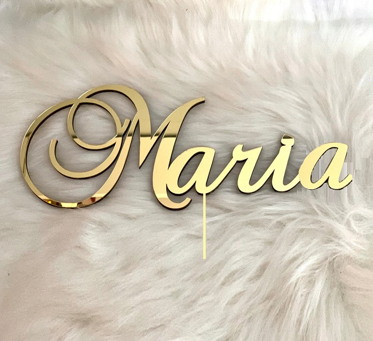 TOPPER na tort ZŁOTY dekoracja DOWOLNE IMIĘ Marka inna