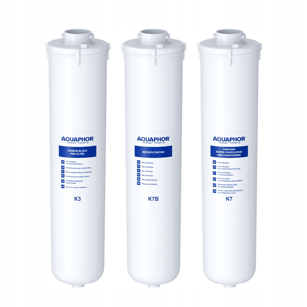 zestaw wkładów 3 szt K3 K7B K7 filtr Crystal B Eco