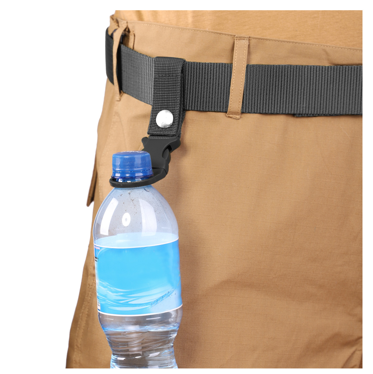 UCHWYT NA BUTELKĘ PET MOLLE DO PASKA PASA PLECAKA DOMINATOR CZARNY Długość 16 cm