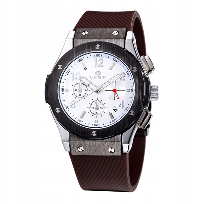 Pánské hodinky Megir pásek chronograf datumovka