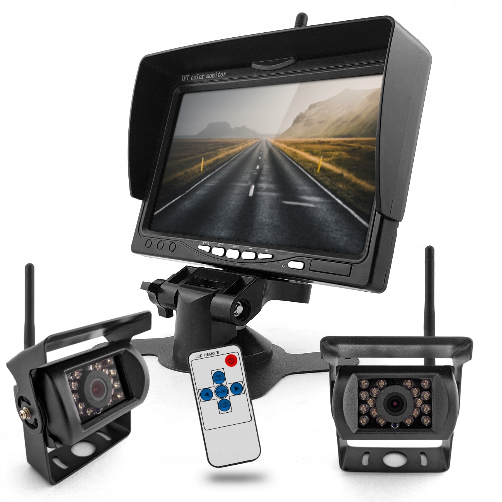 

Bezprzewodowy Monitor 2 Kamery Cofania Optyka Sony