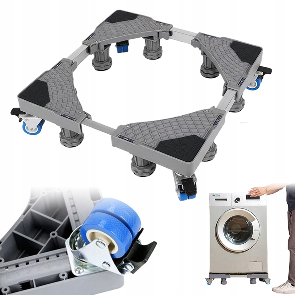 Podstawka Ruchoma Regulowany 42-66CM Do Pralki Suszarki Lodówki Szafki