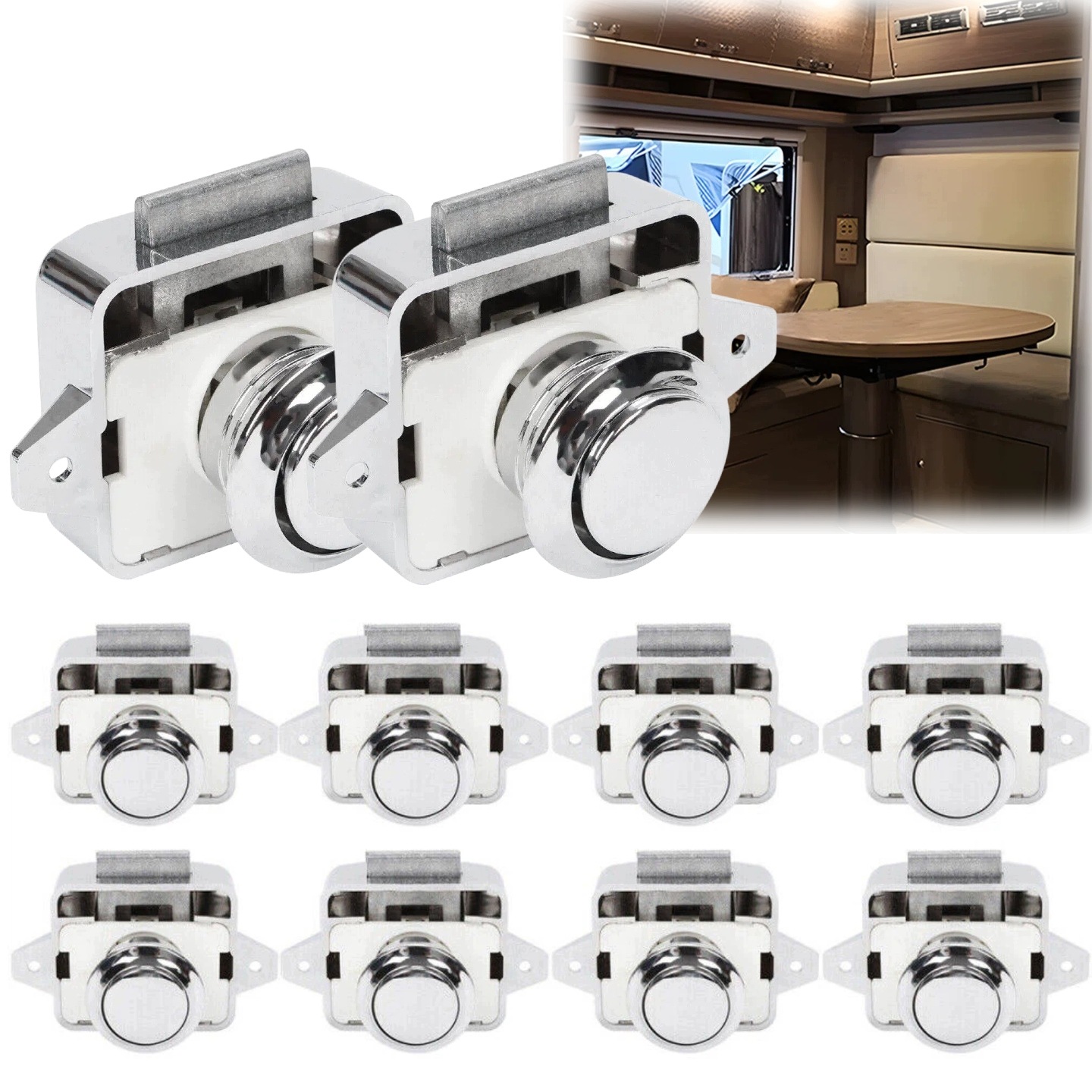 10X Jednostranný nábytkový zámek pro přívěs pushlock push lock