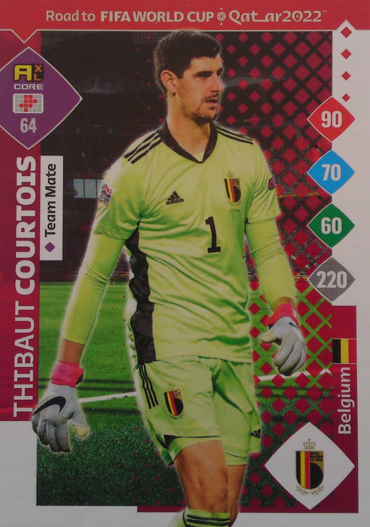 Panini Road Fifa World Qatar 2022 Team Mate Thibaut Courtois 64