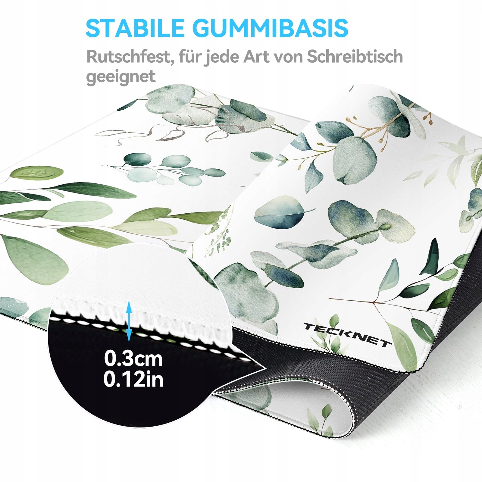 TECKNET Podkładka Gamingowa XXL 900x400 mm Czarna Wodoodporna — miniatura 4
