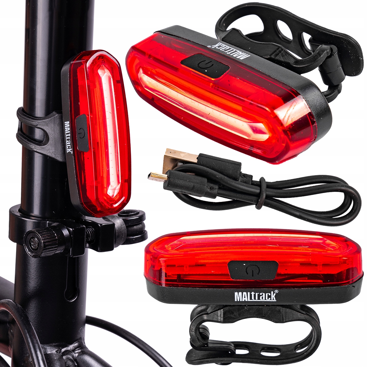 

Lampka Rowerowa Tylna Led Usb 120 Akumulator Mocna
