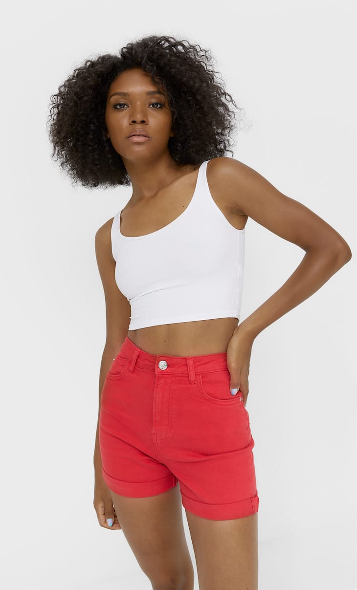 

Stradivarius_spodenki Szorty Mom Slim Fit 1365683