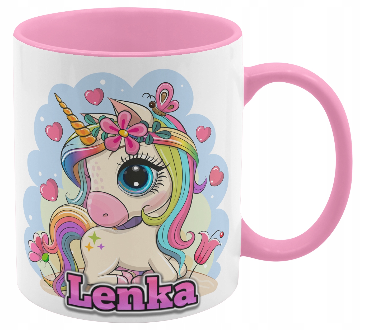 

Kubek Różowy Unicorn Jednorożec Z Imieniem