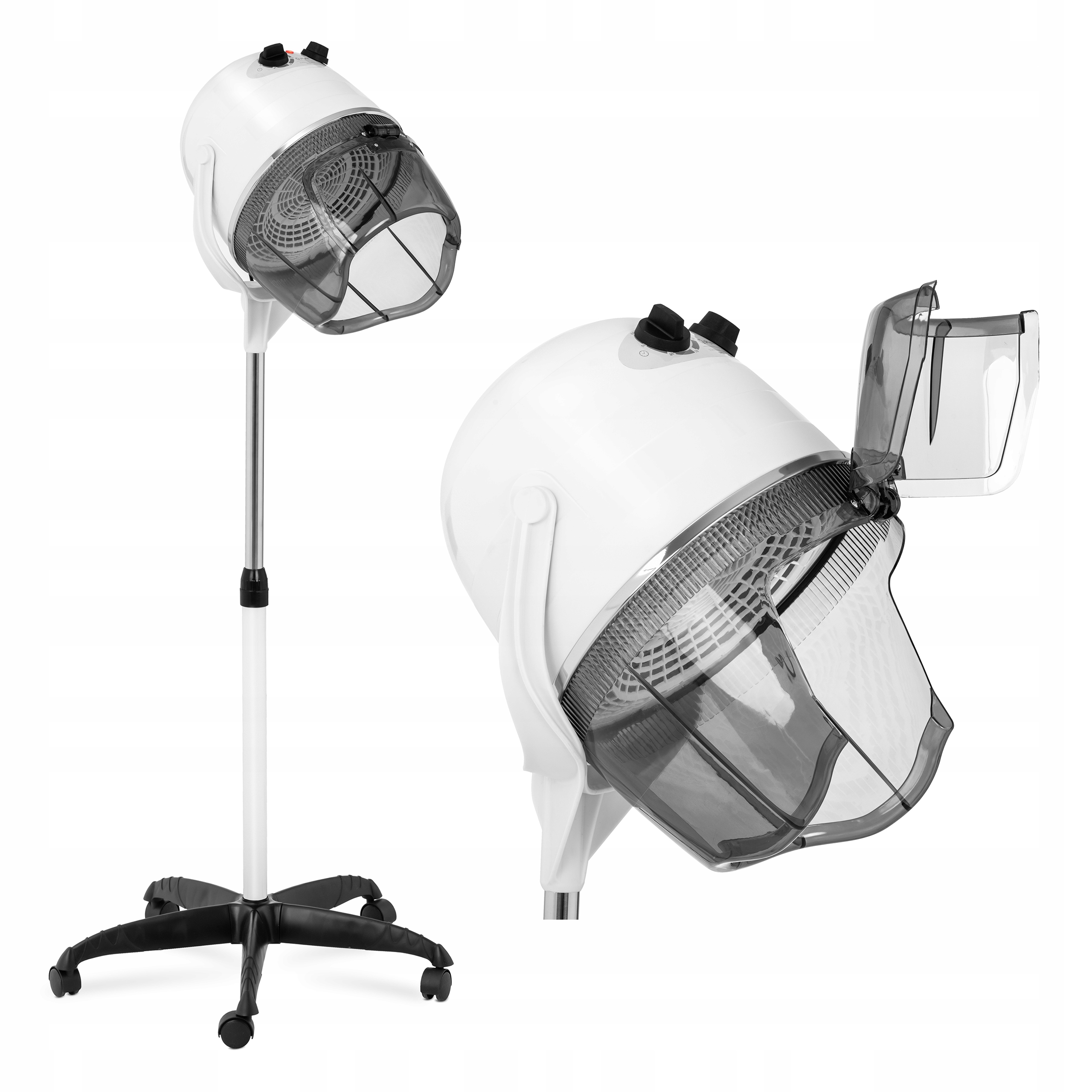 Vysoušeč vlasů se stojnou helmou na kolečkách, 1100 W, bílá