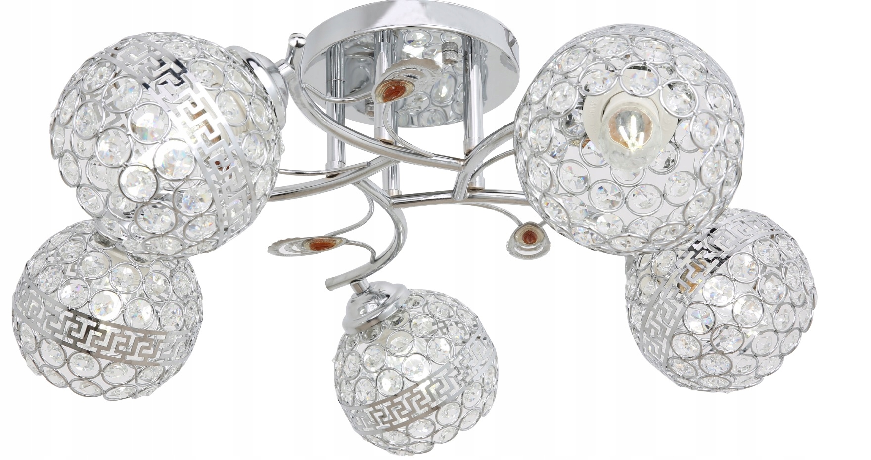 

Żyrandol Led Plafon Led Kryształki Chrom Lampa Led