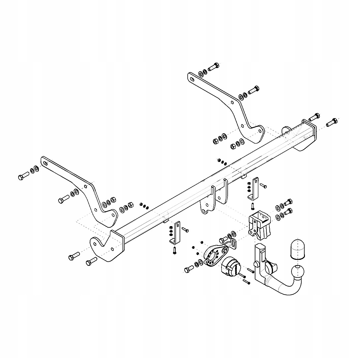 Hak holowniczy Wypinany Dacia Logan 3 III Sedan od 21 MODUŁ 13 PIN GRATIS Producent Steinhof
