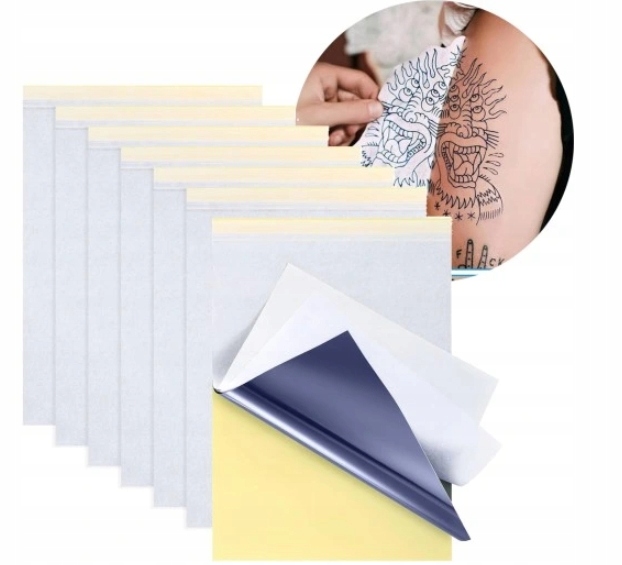 Termopapír Kalka pro odrážení vzoru tetování Transferový papír 100ks