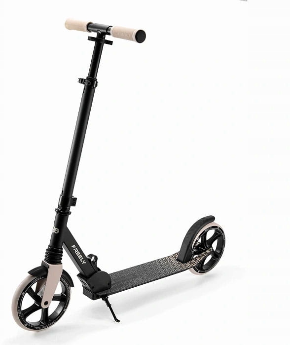 Kinderkraft Freely Uniwersalna Składana Hulajnoga Z Stopką Dla Dzieci Beige