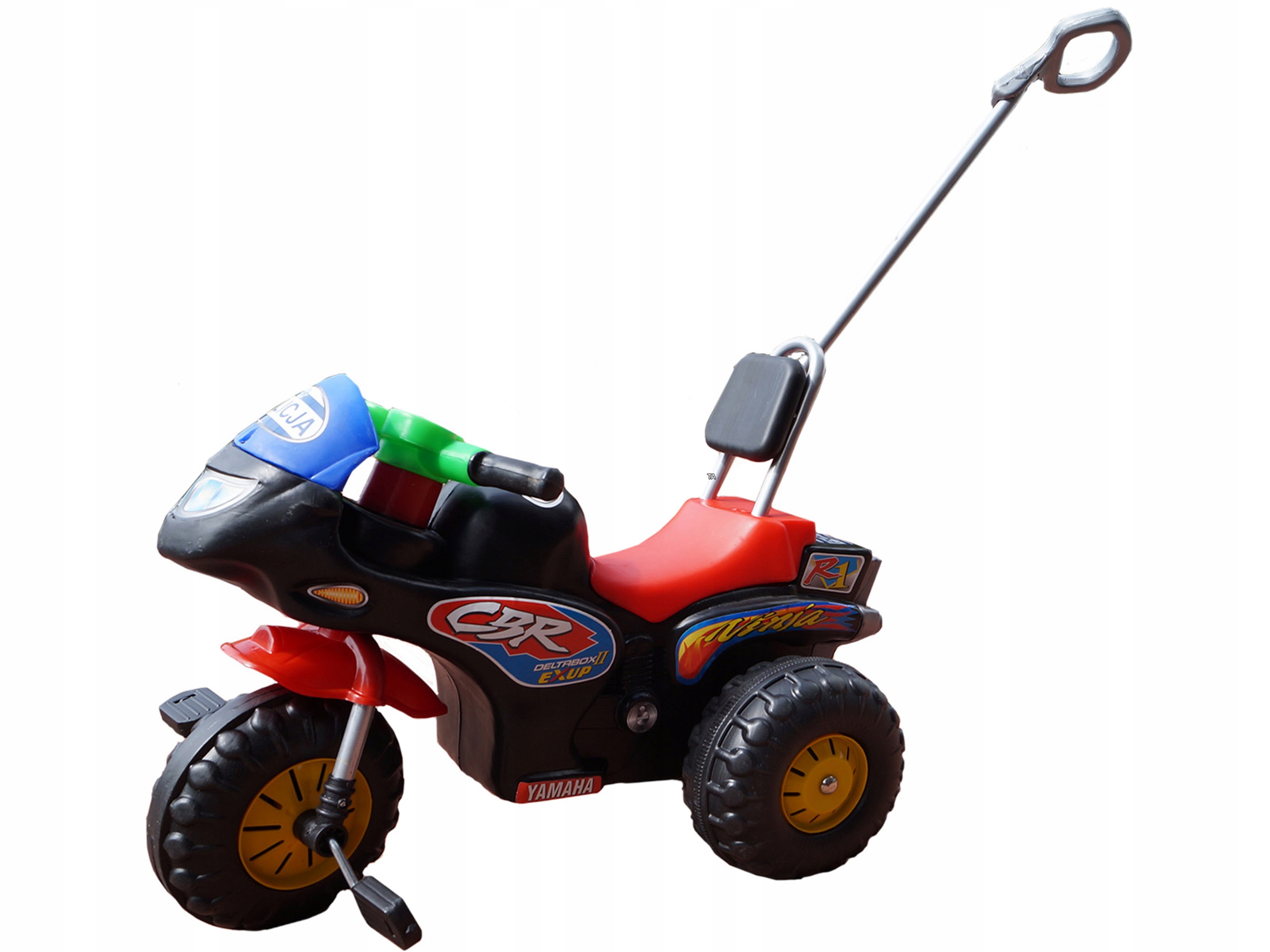 2W1 XL Hq Polski Motor Jeździk Motorek Policja Pchacz Odpychacz Prowadnik