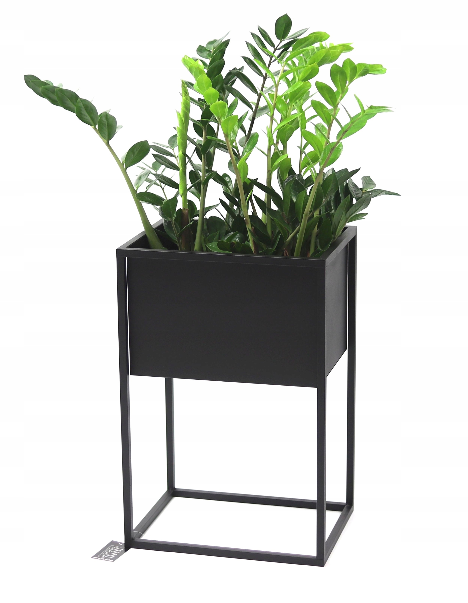 

Kwietnik Metalowy Cubo 60x40x30cm czarny loft