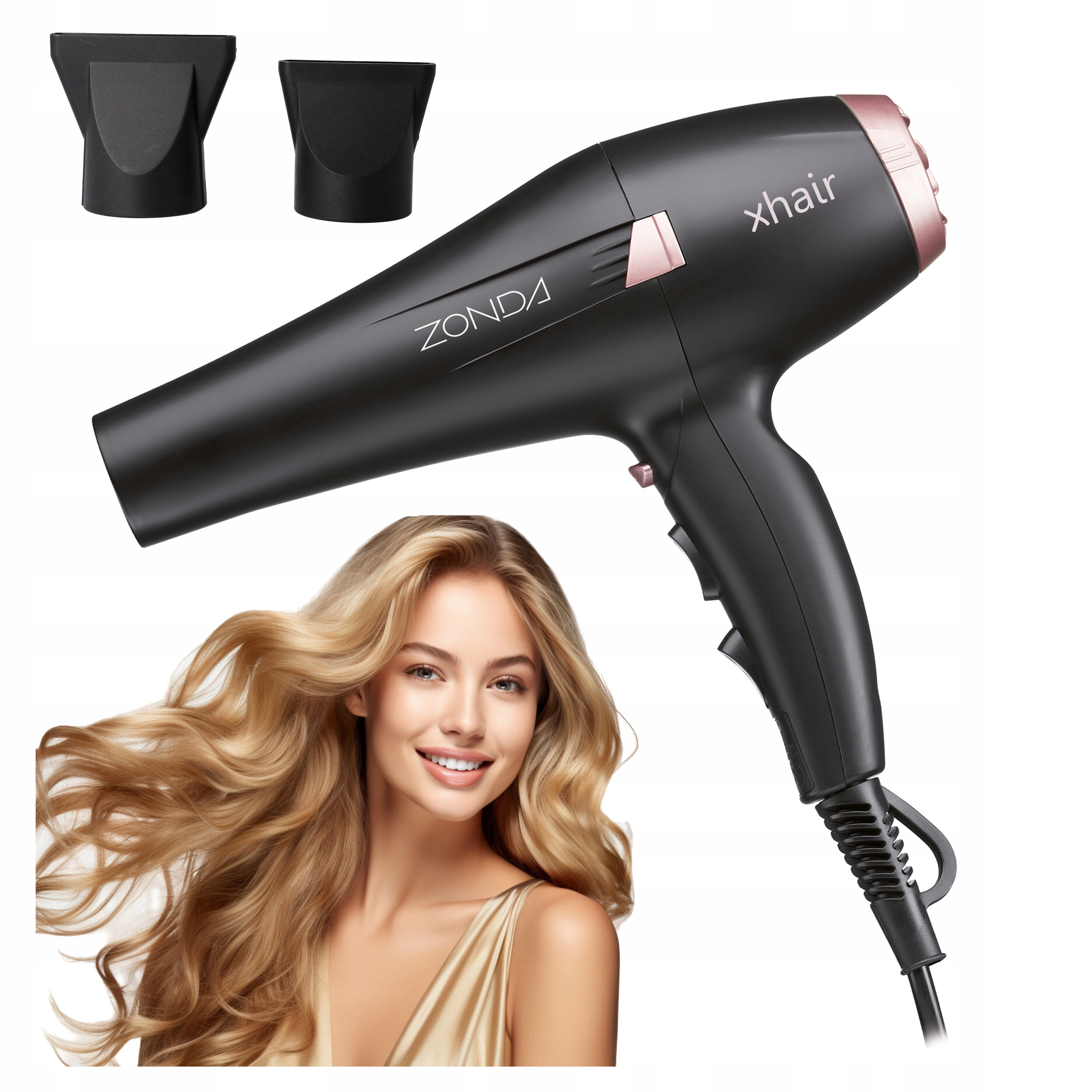 Silná kadernícka sušička na sušenie vlasov s Ionizáciou, tichá, ľahká Xhair