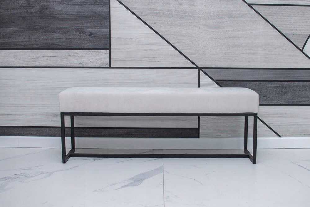 Ławka pufa tapicerowana loft metalowy stelaż 80cm Głębokość mebla 30 cm