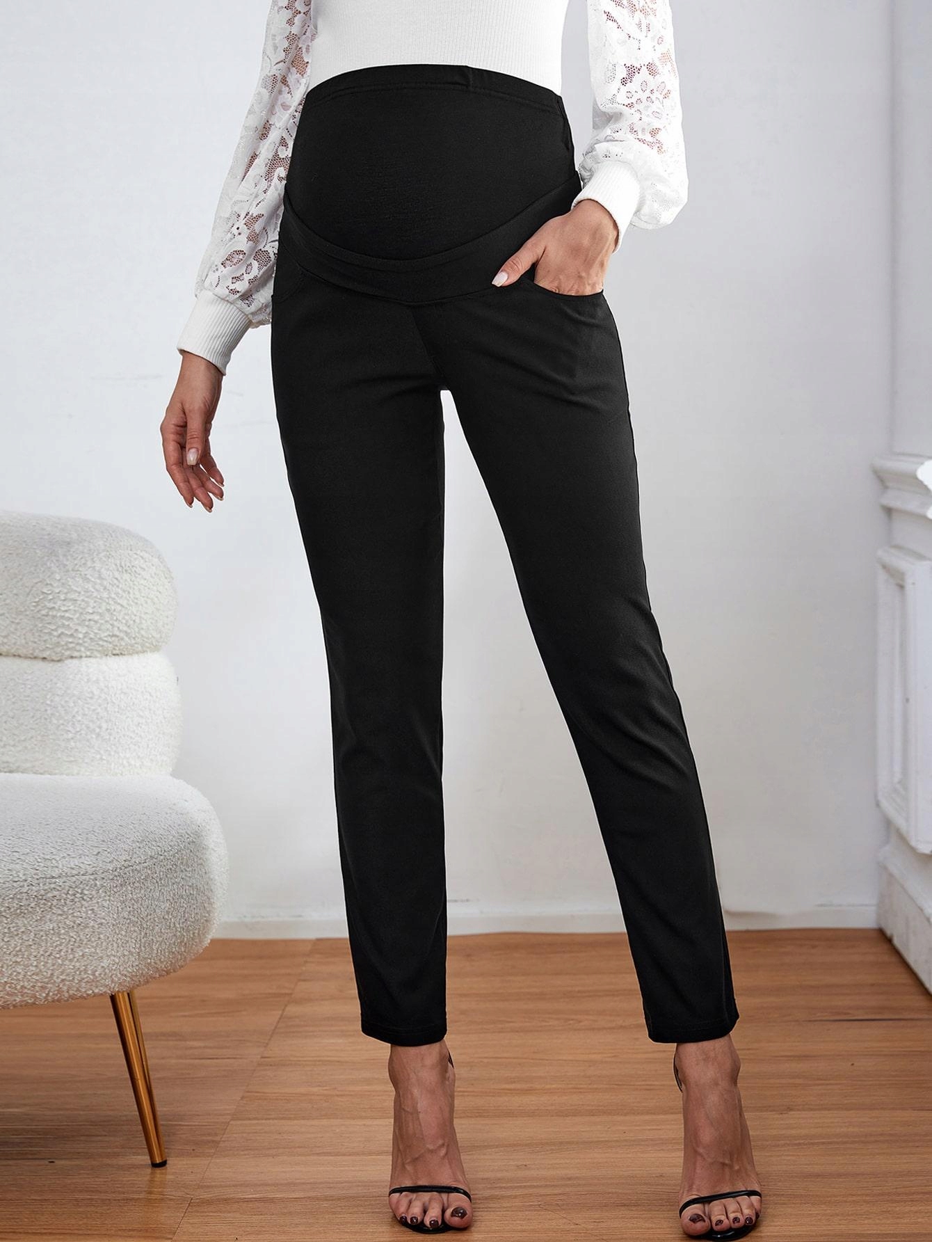 CC55218 *SHEIN ELEGANCKIE CIĄŻOWE SPODNIE DAMSKIE RURKI S Rozmiar S