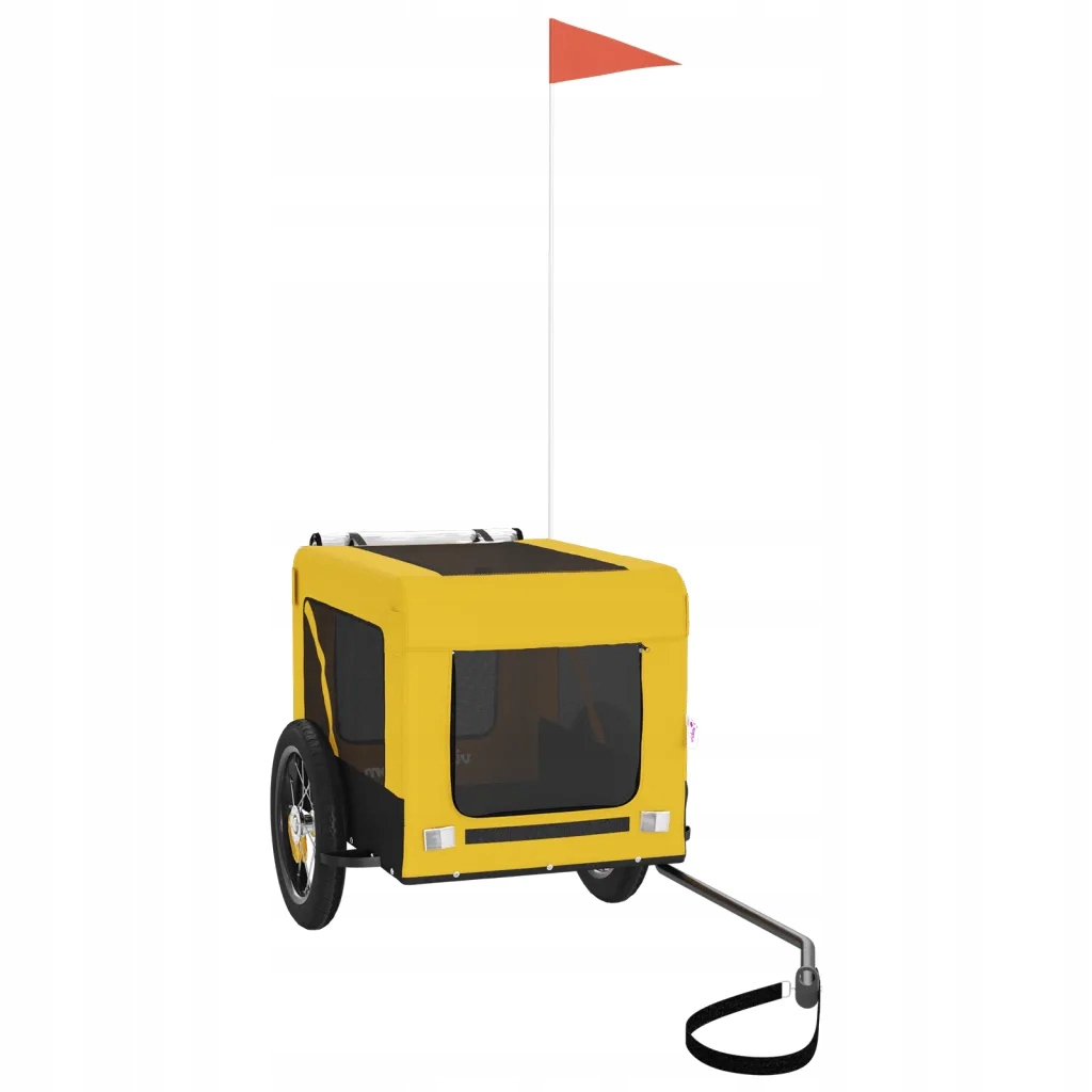 Levně Přívěs na kolo pro zvířata žluto-černý 54,5 x 120 x 53 cm