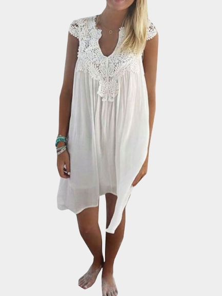 TUNIKA PLAŻOWA HAFT BIAŁA LOIKA Kolor biały