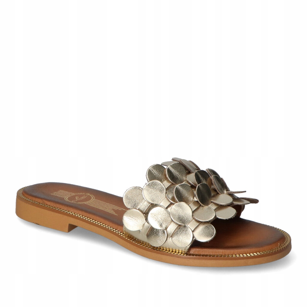 Nazouváky pantofle Lemar Bf.Zlato Kožené 41