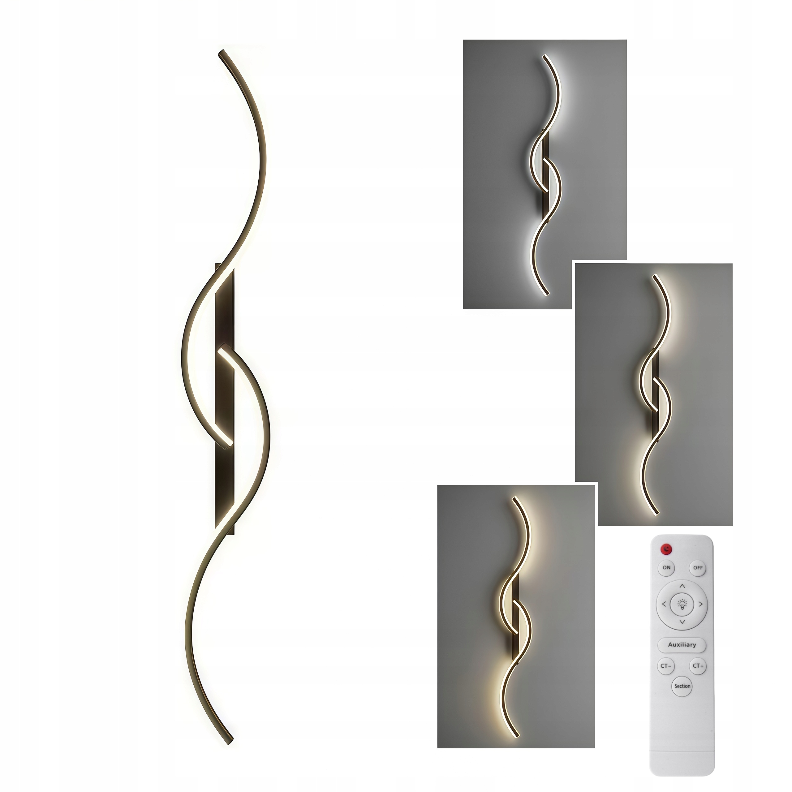 Lineární Nástěnná Led Lampa Černá 100 CM 3000K-6500K, Moderní