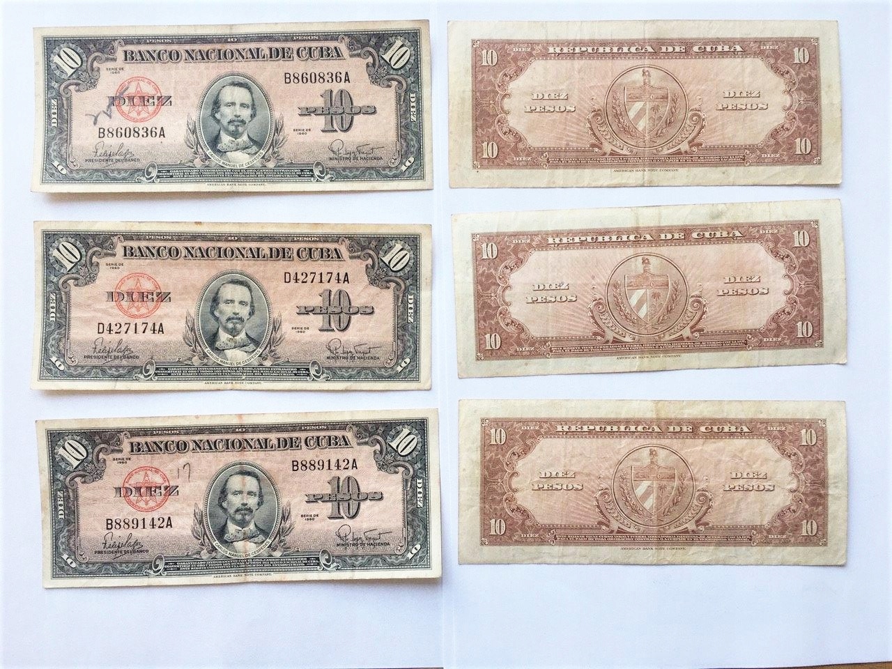 KUBA CUBA 10 PESO 1960 #2