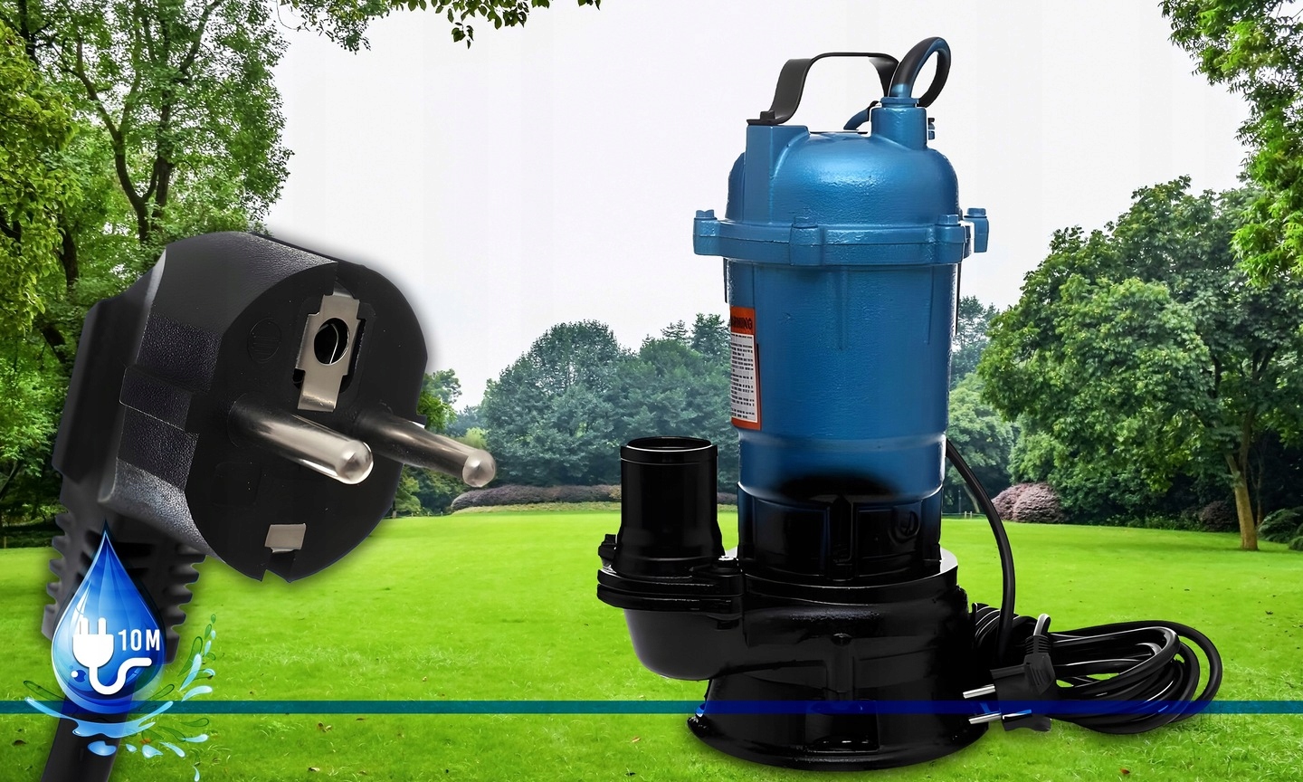 POMPA DO WODY BRUDNEJ CZYSTEJ SZAMBA Z ROZDRABNIACZEM MOCNA Maksymalna wydajność pompy 25000 l/h