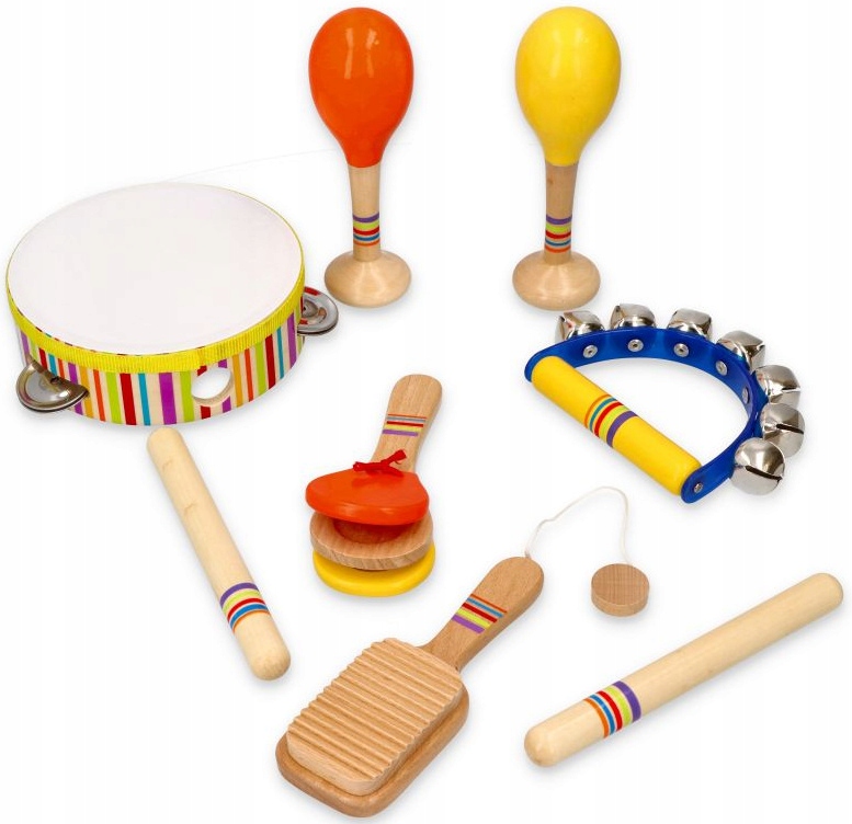 

Drewniane Instrumenty Dla Dzieci Zestaw Lelin