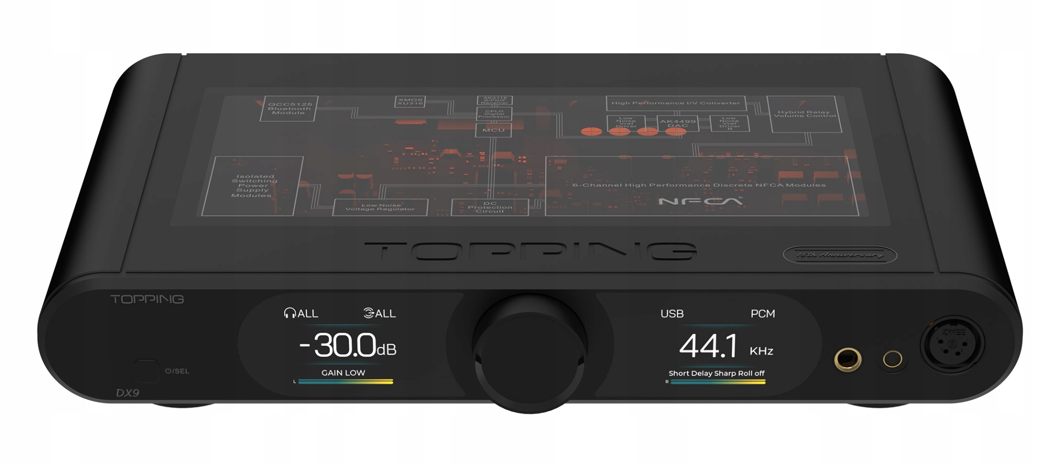 Topping DX9 (Čierny) Dac/amp DSD512 Bluetooth 5.1 I2S AK4499EQ