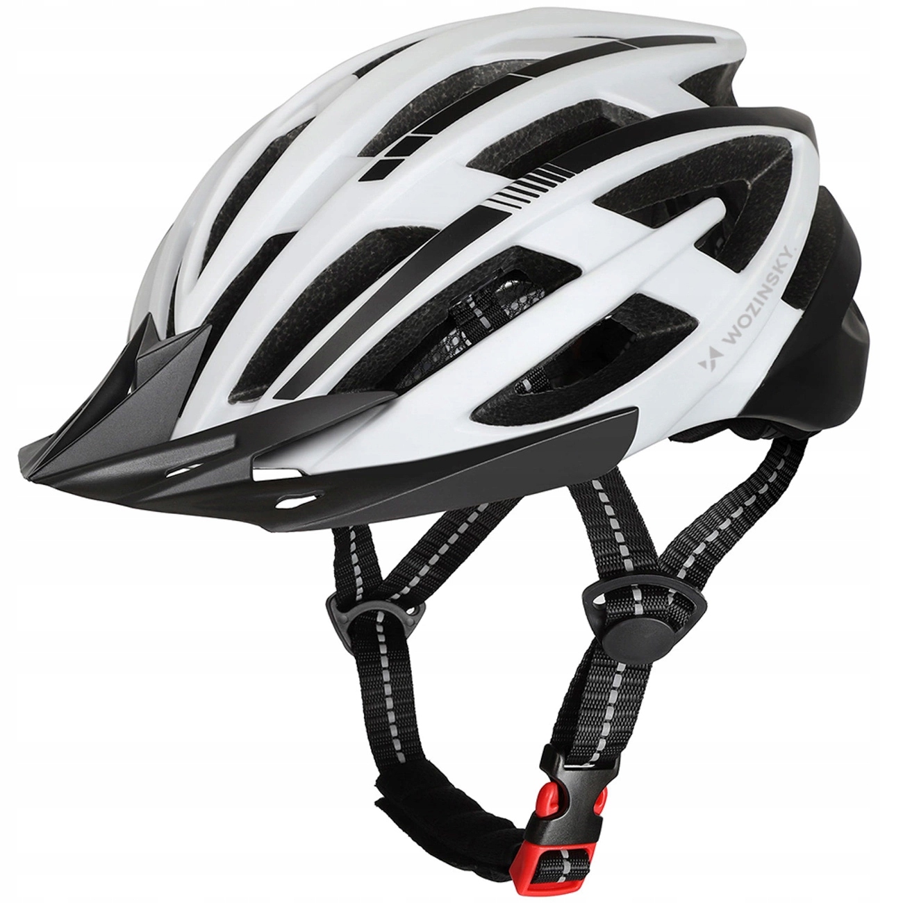 Wozinsky Helma Mtb S Odnímatelnou Stříškou A Zadním Světlem Usb 54-57 CM